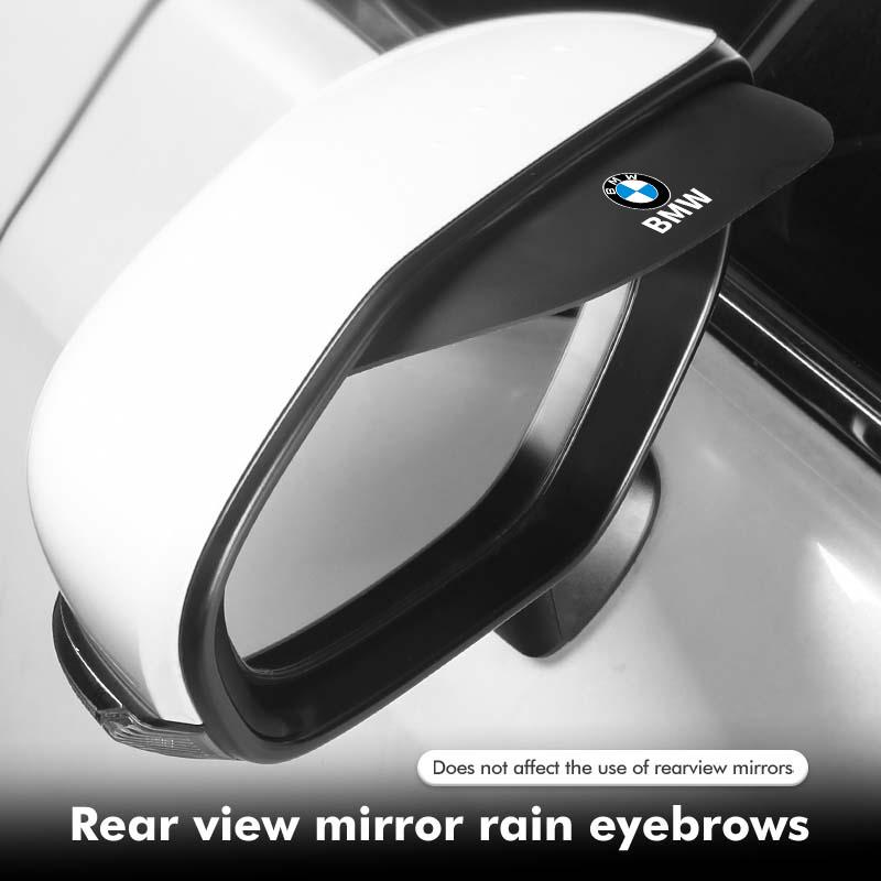 OGGM9 2pcs Car Side Rearview Mirror Rain Eyebrow Sun Visor Protector For BMW X3 X5 M5 M3 E46 E90 E60 F10 E39 F30 E36 G30 E87 E70