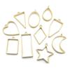 30-Piece Geometric Epoxy Bezel Pendant Frame Set: Heart & Rhombus Shapes for UV Resin