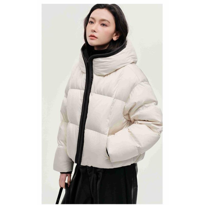 New popular temperament loose hooded winter cotton jacket short warm versatile bread cotton jacket