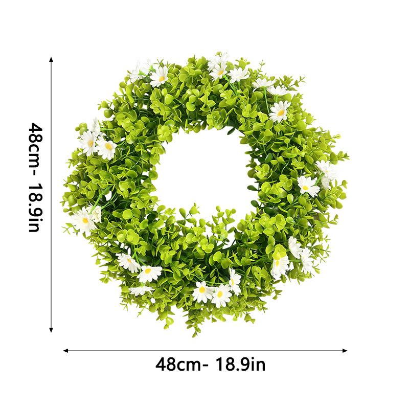 Eucalyptus Green Leaves Wreath - Spring/Summer Door & Window Hanging Decoration