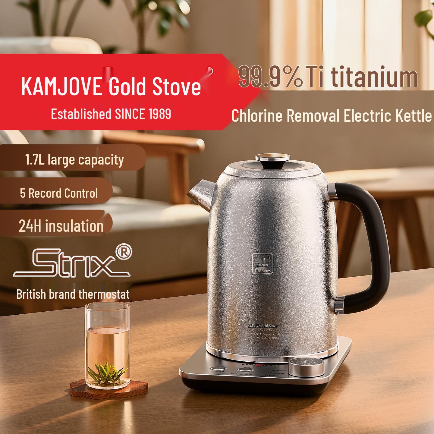 Jinzao T-919 Pure Titanium Electric Kettle with Auto Power Off & Constant Temperature Control