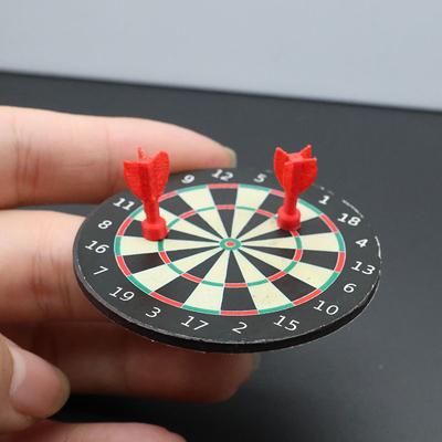 1/6 Mini Darts Spel Koelkastmagneten Dartbord Pakket Doe-alsof Spel Huisdecoratie Accessoires Met Lijm en Magnetisme Dubbelzijdig