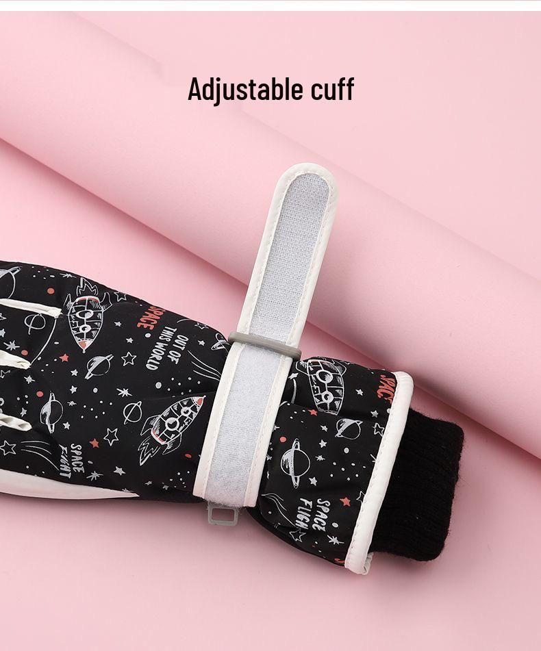 Kids' Winter Ski Gloves: Warm, Fleece-Lined, Thickened, Cold-Proof, Freeze-Resistant, for Boys & Girls