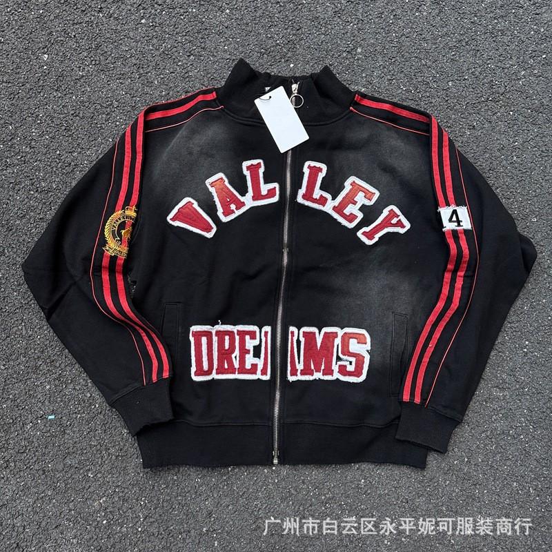 Premium Streetwear Hoodie With Rhinestone Embellishment Oversized Zip-Up Sweatshirt Men Cotton Blend Loose Fit