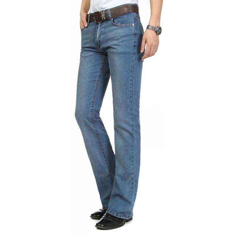 Blugi evazați stretch pentru bărbați cu talie mijlocie Pantaloni evazați pentru bărbați Blugi evazați de designer clasic