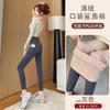 Lamb Wool Shark Pants Wear Women's New Autumn and Winter Velvet Warm High Waist Belly and Hip Yoga Barbie Pants