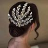 New Rhinestone Hair Comb: European & American Style - Handmade Headdress with Applique