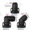 middle size 22mm Exhaust pipe fittings Exhaust tube plastic connector Fuel line connector for car 1pc