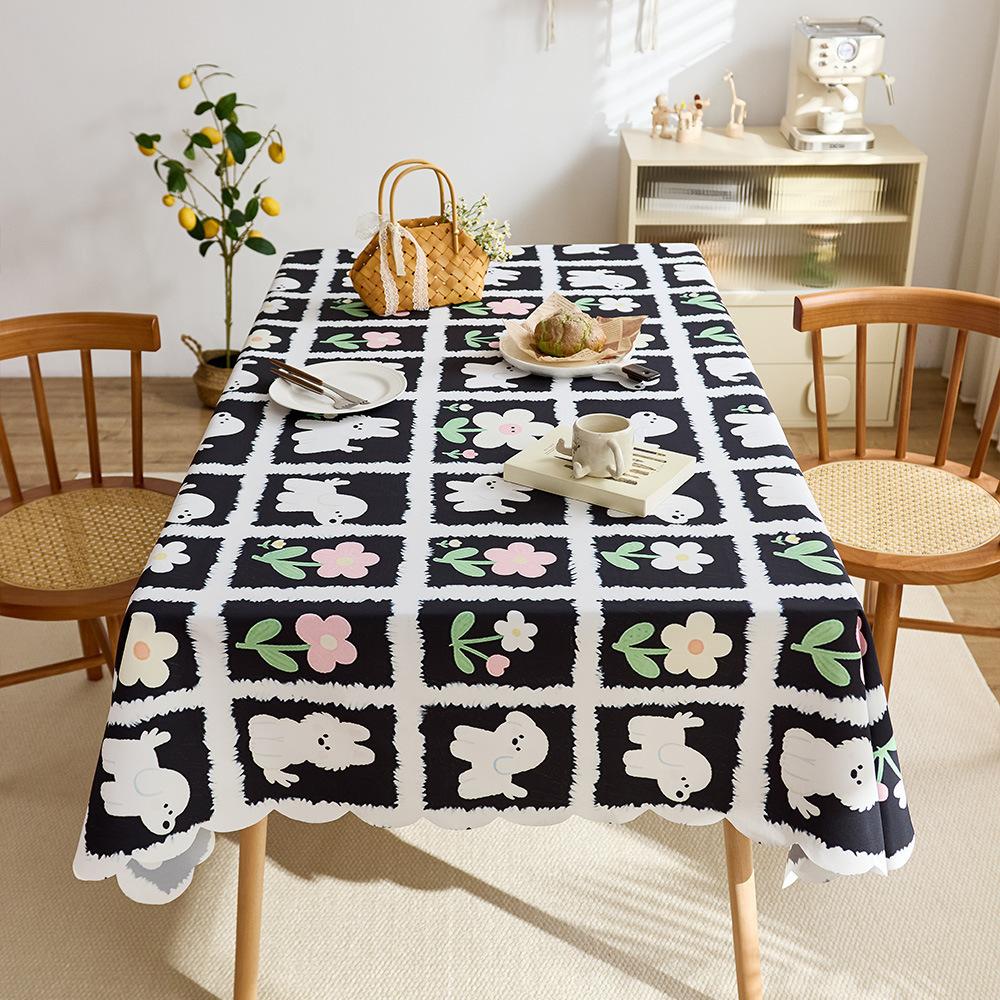 Kleines frisches pasturales Tischdecken, Wasserdichte Tischdecke, Hochwertige florale Kaffeetischdecke für das Wohnzimmer