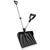 Heavy-Duty Snow Shovel with Assist Handle, Portable Snow Pusher with 45cm Wide Blade, Detachable Aluminium Handle