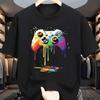 Women Colorful Game Controller Graphic TShirt Trendy ShortSleeve Crew Neck Casual Top for Teens and Adults Women Clothing