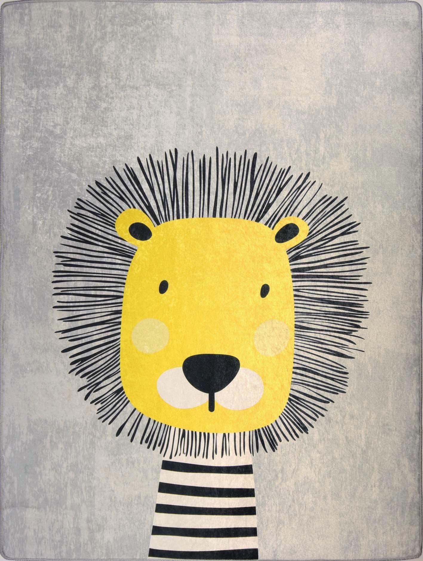 Tapis chambre enfant 80x150 cm Polyester Simba 80x150 cm gris