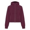 Jackets Women's Dark Reddish Purple Hooded Non Detachable Moderate LH3005