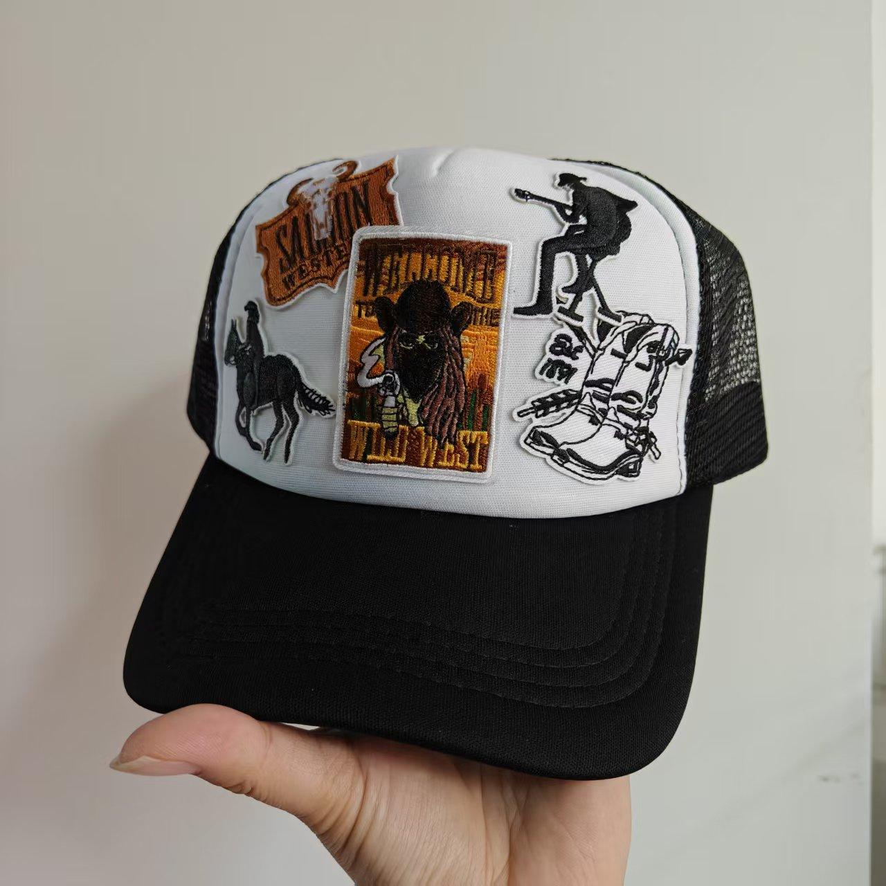 

unique designer trucker hats women men off road muddin trail riding hat adjustable baseball cap patchwork high quality gorras Adjustable