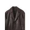Customellow Brown Vegetable Leather Jacket Cwjaa25511brx