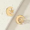 Simple and Versatile Star Moon Earrings Daily Banquet Festival Women's Ear Jewelry Fashion Versatile