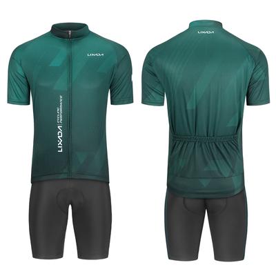 Ensemble de vêtements de cyclisme pour hommes, maillot à manches courtes confortable et respirant à séchage rapide et short rembourré
