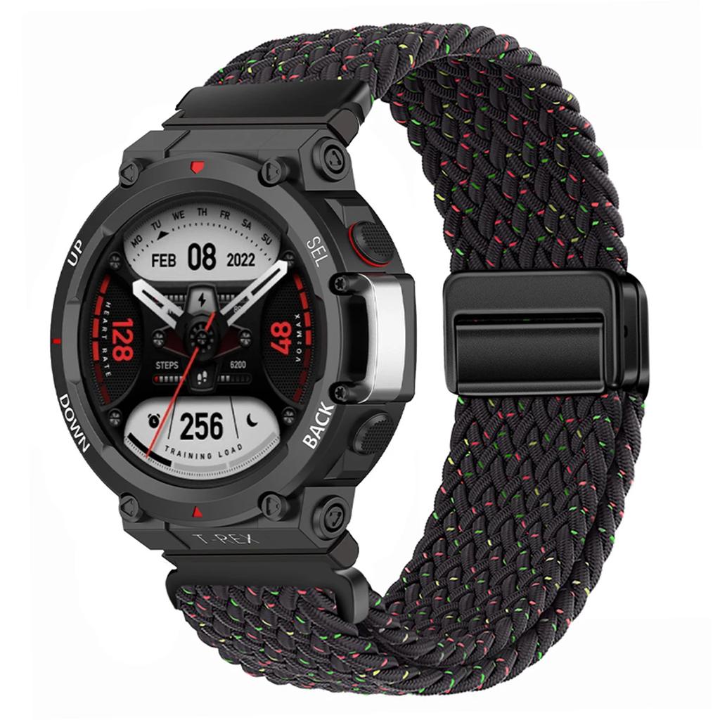Geflochtenes Solo Loop Armband für Huami Amazfit T-Rex 3 Band Smartwatch Nylon Elastische Armbänder für Huami Amazfit T-Rex 3 Correa Band