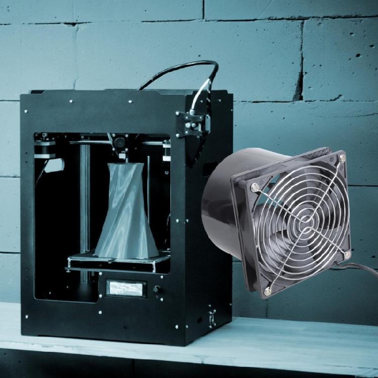 12cm USB Brushless Exhaust Fan with USB Cable for 3D Printer Enclosures and Soldering Stations Efficient Fume Extraction