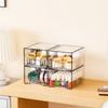 4pcs Stackable Storage Drawers Clear Home Storage Box Stackable Storage Drawers-Organize Makeup, Medicine Storage Accessories
