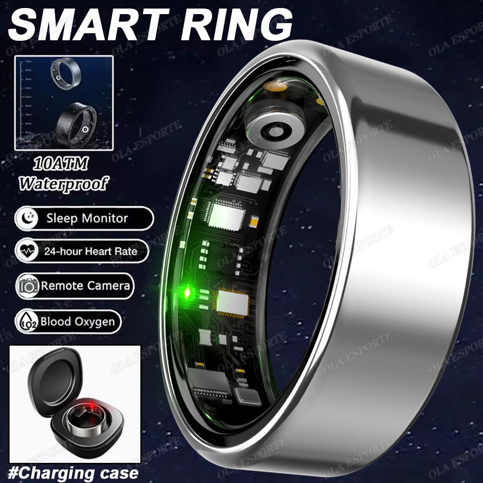 New Smart Ring Health Monitoring Heart Rate Blood Oxygen Sleep Monitor IP68 Waterproof Step Count Ring Sports Tracking Smartring