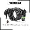 120cm 5 Digit Keyless Cable Lock Anti Theft Password for Sports Equipment Locker Bikes