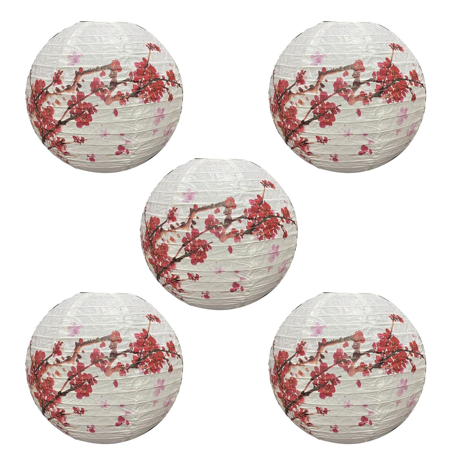 

Decorative Lanterns Set Feature Japanese Cherries Blossom And Chinese Lanterns Suitable For Weddings And Holidays 1