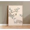 Watercolor Cute Kittens Potted Plant Canvas Print Cartoon Green Plants Animals Wall Art Postes for Modern Living Room Home Decor
