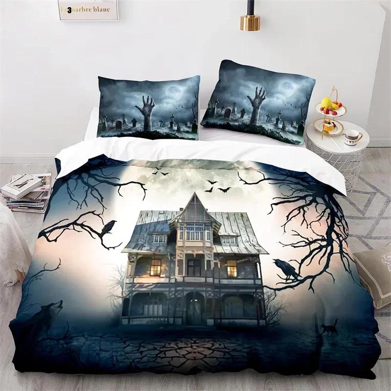Horror Theme King Duvet Cover Zombie Hand Comforter Cover Microfiber Gothic Spooky Bedding Set Twin Queen For Teens Adults Men
