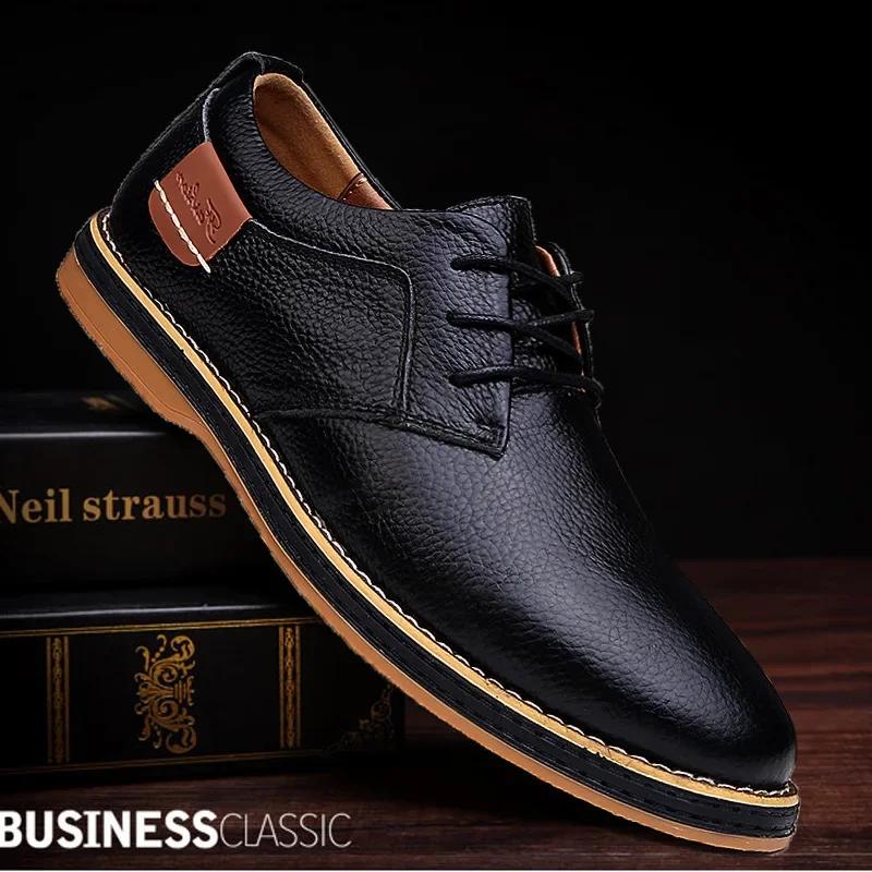 Genuine Leather Dress shoes man High quality Loafers Men Formal Shoe Men's sneakers Office Men Business Shoes chaussure hommes