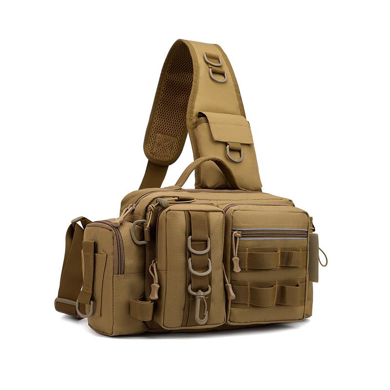 Luya Tasche, Bauchtasche, Schulterrucksack, Umhängetasche, Angelrutentasche, Köderbox, Angeltasche, Camouflage Angeltasche mit großem Fassungsvermögen.