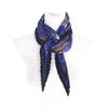 Excellent HERMES scarf Blue Rocking Horse Pleated curry Multi silk Women Used