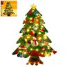 Christmas Tree DIY Soft Christmas Tree with Ornaments and String Light Christma Decorations Santa Claus Xmas Tree