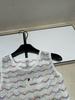 Trendy Fragrant Colorful Wave Knit Vest with Round Neck and Hollow Design - Casual Versatile Top