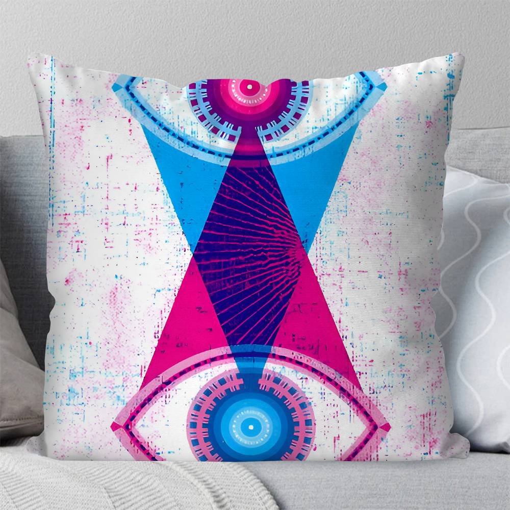 Abstract Eye Shapes Hand Moon Pillow Case Square Pillow Bedroom Sofa Leisure Comfort Cushion Car Living Room Home Decoration