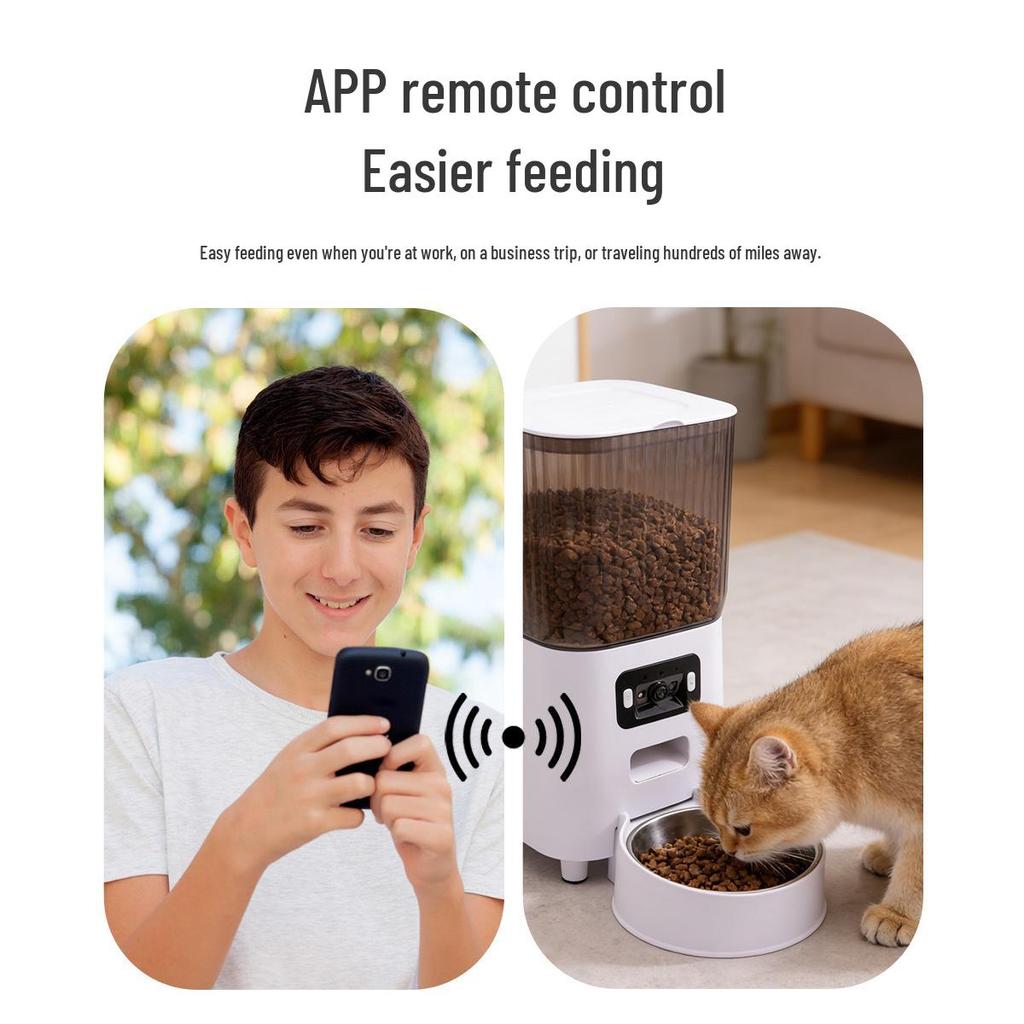 Smart 5L Automatic Cat Feeder with Camera & Timer