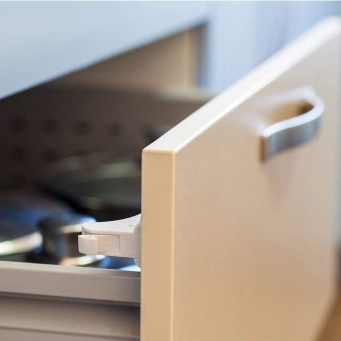 Dokon Securite Bebe Placard Bloque Porte (20 Serrures 3 Cles), Securite Enfant Tiroir Armoires Verrous Magnetique Cabinet De Secur