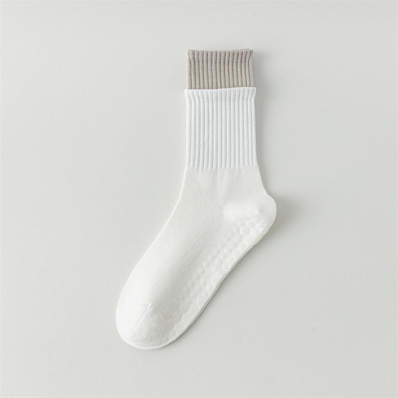 Women s Non-Slip Cotton Yoga Socks, Seamless & Ribbed for Pilates & Jump Rope Size 36-41 белый
