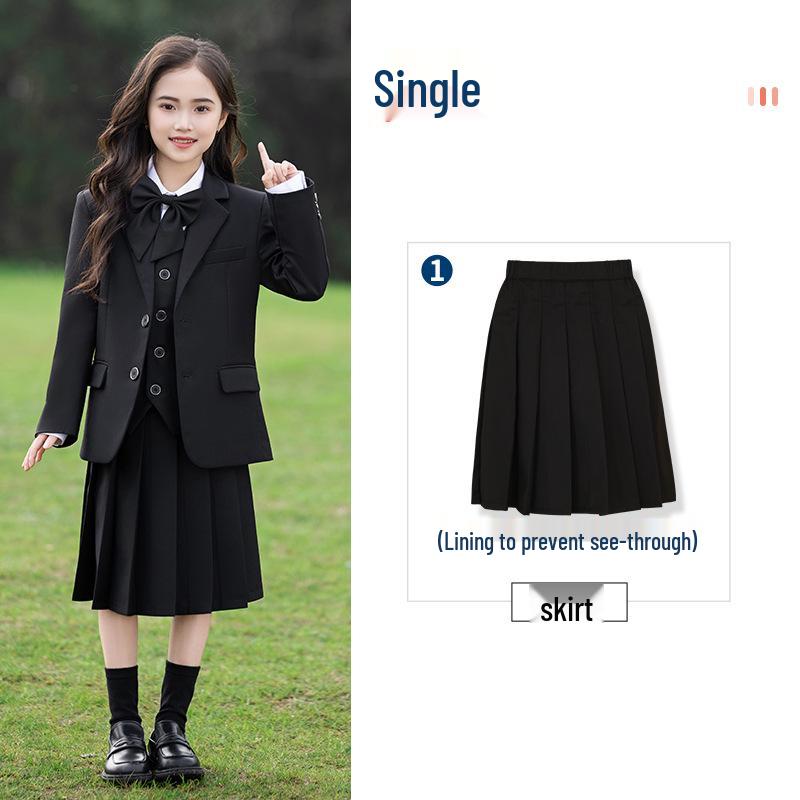 Academy Style School Uniform Set for Boys and Girls - Black Suit Graduation Attire