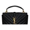 Saint Laurent College Mini Chain Bag Noir Women Bags Black 779430-DZH07-1000