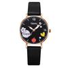 Kids Watches Pink Cute Children's Wristwatch Cartoon Pattern Quartz Watch Set for Girls Fashion Students' Clock