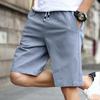5 Farben Herren Shorts aus Baumwolle und Leinen Strandhose Sommer Atmungsaktiv Einfarbig Hawaiihose Fitness Streetwear M-5XL