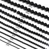 1 Strang Schwarze Achatsteinperlen Runde Onyxperlen Natursteinperlen Lose Perlen Zur Schmuckherstellung DIY Halskette Armband