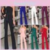 Elegant Women Tied Waist Flared Jumpsuits Fashion One Shoulder Sexy Rompers For Effortless Style