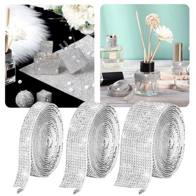1 Rolka 90CM Taśma Cyrkoniowa Samoprzylepna Brokatowa Sztuczny Kryształ Dekoracyjna Taśma Ubrania Buty Projekty DIY Rzemiosło Bling Naklejka Cyrkoniowa Owijka
