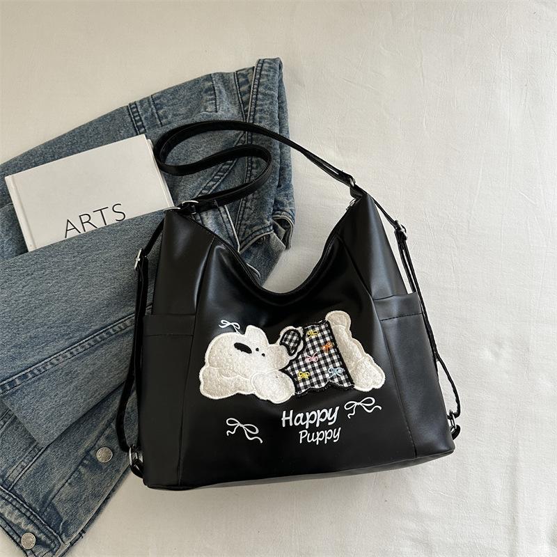 

Large Capacity Multi Functional Faux Leather Backpack Fashion Shoulder Bag for Women чёрный