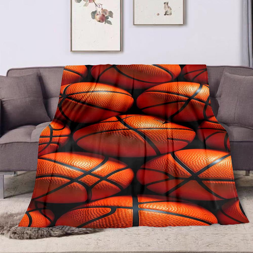 Basketball Pattern Design Blanket Patterned flannel blanket perfect for the bedroom living room, sofa, or a little nap