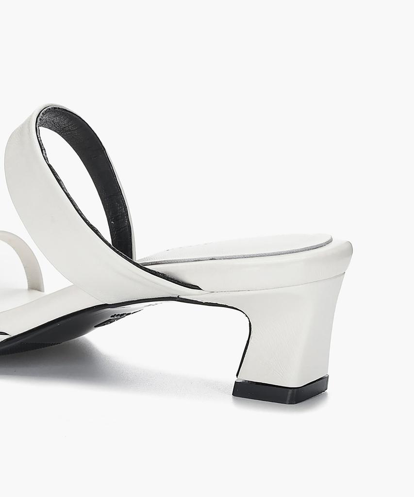 Recur Ecur Asymmetrical Detail Sandal Heels White 1284