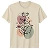 Minimalist Aesthetic Botanical Line Art Unisexs TShirt Abstract Boho Floral