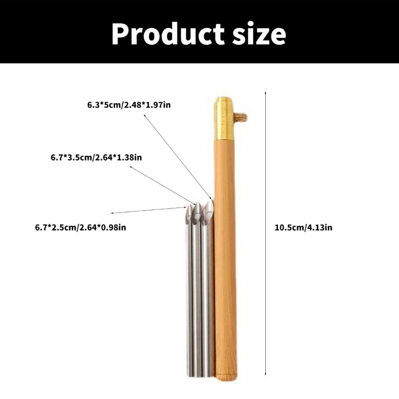 Punch-Nadel Stickset mit 5/3,5/2,5 mm Punch-Nadelkopf Holzgriff Stickstift für Stickerei-Handwerk